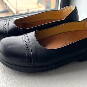 Black Leather Mary Jane Shoes